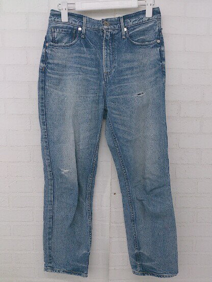 ◇ upperhights アッパーハイツ ダメージ加工 ジーンズ デニム パンツ サイズ23 ライトブルー系 レディース P 【中古】