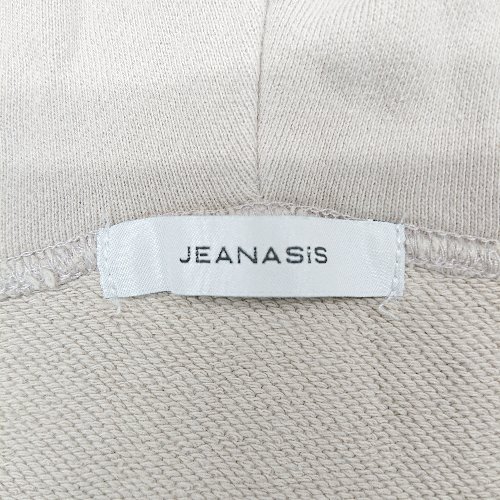 ◇ JEANASIS ジーナシス カジュアル 裏起毛なし フード付き 長袖 トレーナー サイズF グレージュ レディース E 【中古】 3