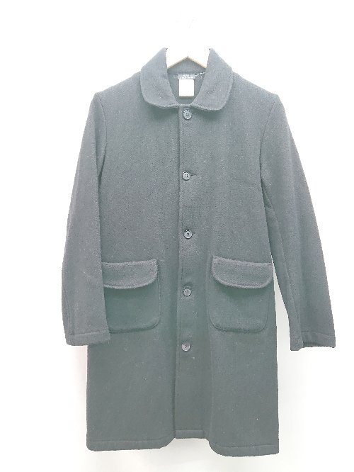 ◇ VETRA ベトラ ウール混 無地 丸襟 シングル 長袖 ステンカラーコート サイズ16 ブラック レディース E 【中古】