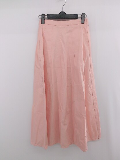 ◇ merry jenny メリージェニー バックゴム 可愛い マキシ フレア スカート サイズF ピンク系 レディース P 【中古】