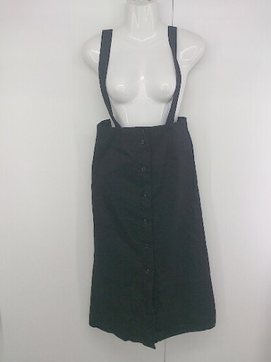 ◇ ◎ JEANASIS ジーナシス サスペンダー 大人かわいい ロング 台形 スカート サイズF ブラック レディース P 【中古】 ◇ ◎ JEANASIS ジーナシス サスペンダー 大人かわいい ロング 台形 スカート サイズF ブラック レディース P 【中古】