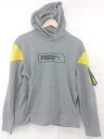 ◇ PUMA プーマ プルオーバー ブランドロゴ フード ポケット 長袖 パーカー サイズS グレー レディース メンズ E 【中古】