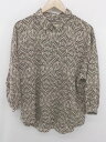 ◇ classicalelf クラシカルエルフ ダマスク柄 ぽわん袖 長袖 シャツ ブラウス サイズM グレー系 レディース E 【中古】