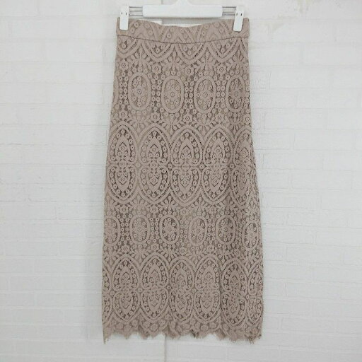 ◇ Simplicite シンプリシテェ レース 裏地付き ロング ナロー スカート ベージュ系 レディース E 【中古】 ◇ Simplicite シンプリシテェ レース 裏地付き ロング ナロー スカート ベージュ系 レディース E 【中古】