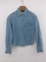 ◇ Levi's リーバイス キッズ 子供服 ガールズ カジュアル 長袖 デニム シャツ サイズS ブルー系 レディース E 【中古】