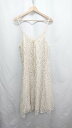◇ ⊂ PROPORTION BODY DRESSING 花柄 レース ロング キャミワンピース サイズM ベージュ系 レディース E 【中古】