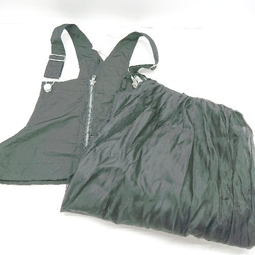 ◇ Θ◎●未使用● AIC. シアー マルチway ウエストゴム ロング サロペットワンピース サイズM ブラック レディース E 【中古】