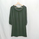 ◇ Θ green label relaxing バックリボン 7分丈 ひざ丈 ワンピース サイズ表記なし ブラック レディース E 【中古】