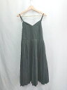 ◇ Θ BROWNY STANDARD ロング キャミワンピース サイズF ブラック系 レディース E 【中古】