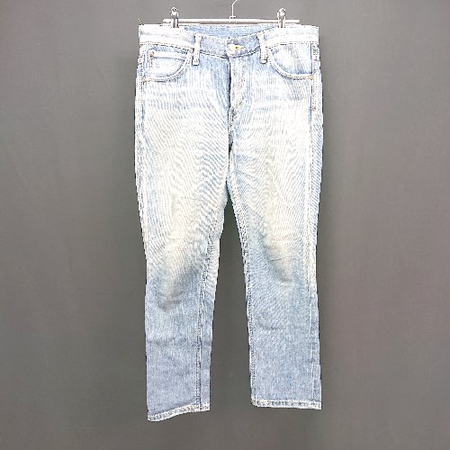 ◇ Lee リー デニム シンプル カジュアル ジップアップ 無地 クール ストレートパンツ サイズM ブルー メンズ E 【中古】 ◇ Lee リー デニム シンプル カジュアル ジップアップ 無地 クール ストレートパンツ サイズM ブルー メンズ E 【中古】