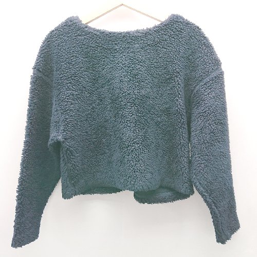 ◇ BEAUTY&YOUTH 秋冬コーデ もこもこ 暖かい お出かけ おしゃれ 長袖 ボアトップス サイズ ブラック レディース E 【中古】