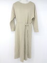 ◇ SHEL'TTER シェルター シンプル バックジップ 長袖 膝下丈 ワンピース サイズF ベージュ レディース P 【中古】