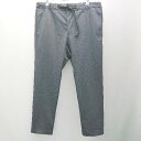 ◇ abahouse アバハウス ユニセックスチャックボタン閉め ベルト パンツ サイズ48 ブルー系 メンズ レディース E 【中古】