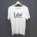 ◇ Lee リー スポーティ カジュアル ラフ 定番 シンプル 半袖 Tシャツ サイズL ホワイト レディース メンズ E 【中古】