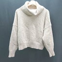 ◇ URBAN RESEARCH カジュアル シンプル あったかい 秋冬 タートルネック 長袖 ニット サイズF ベージュ レディース E 【中古】
