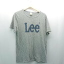 ◇ Lee リー スポーティ カジュアル ラフ 定番 シンプル 半袖 Tシャツ サイズM グレー レディース メンズ E 【中古】