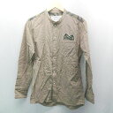 ◇ abahouse/superthanks ミリタリー 迷彩 カモフラ スタンドカラー 胸ポケット 長袖 シャツ サイズM グリーン メンズ E 【中古】
