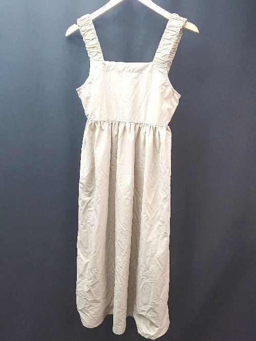 ◇ armonia アルモニア 綺麗め 大人カジュアル 肩ひも ロング丈 ワンピース サイズ表記なし ベージュ レディース E 【中古】