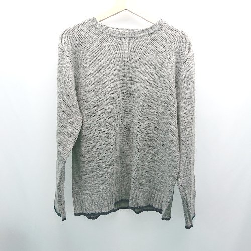 ◇ s&nd セカンド 縁取り クルーネック シンプル カジュアル 冬 長袖 ニット サイズL グレー/ネイビー レディース E 【中古】 ◇ s&nd セカンド 縁取り クルーネック シンプル カジュアル 冬 長袖 ニット サイズL グレー/ネイビー レディース E 【中古】