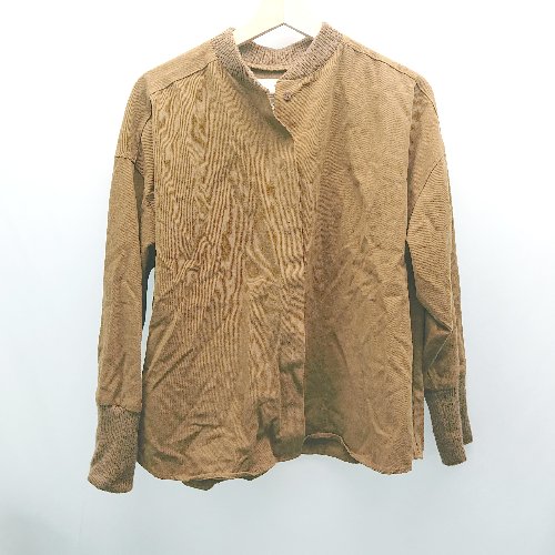 ◇ lawgy ラウジー ブルゾン 薄手 はおり 秋冬 カジュアル シンプル デイリー 長袖 シャツ サイズF ブラウン レディース E 【中古】