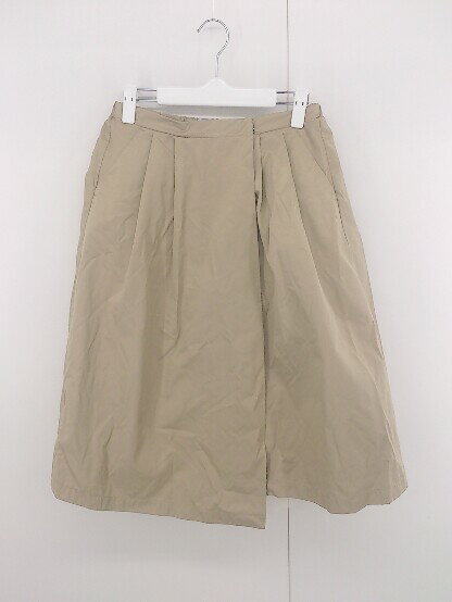 ◇ AGNOST アグノスト 2点セット シンプル 膝下丈 フレア スカート サイズ38 ベージュ レディース P 【中古】