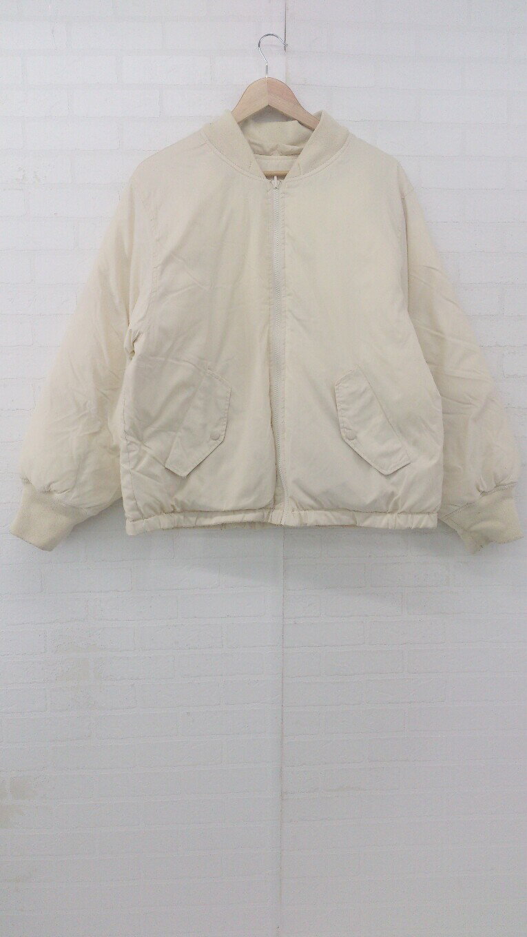 ◇ w closet ダブルクローゼット リバーシブル 長袖 中綿 ジャケット サイズF アイボリー クリーム系 レディース P 【中古】