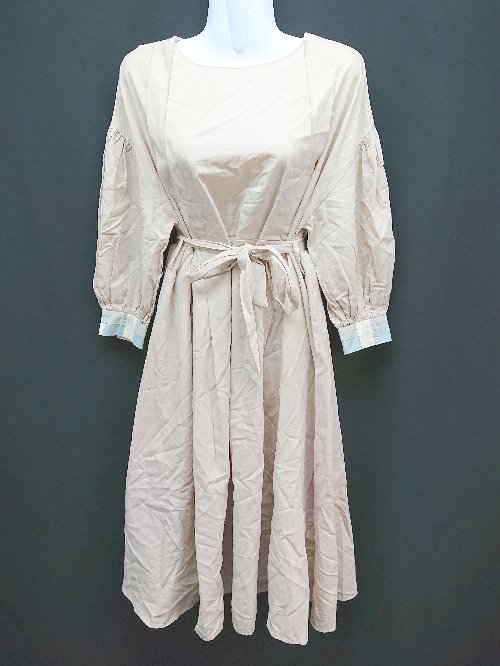 ◇ merlot メルロー 綺麗め 大人 カジュアル ロング丈 ワンピース サイズ表記なし ベージュ系 レディース E 【中古】