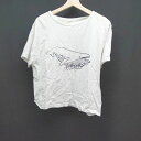◇ PAR ICI パーリッシィ フロントプリント シンプル 丈短め 半袖 Tシャツ サイズF ホワイト系 レディース E 【中古】(4)