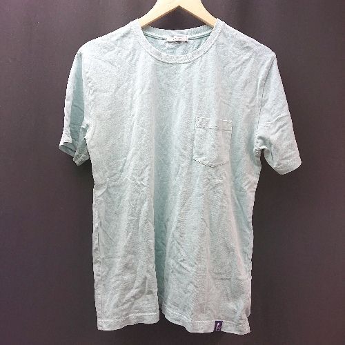 ◇ BAYFLOW クルーネック 胸ポケット シンプル カジュアル 半袖 Tシャツ サイズ4 ライトブルー レディース E 【中古】