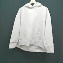 ◇ JAVA ジャバ カジュアル ポリエステル フード付き シンプル オーバー 長袖 トレーナー サイズM グレージュ レディース E 【中古】
