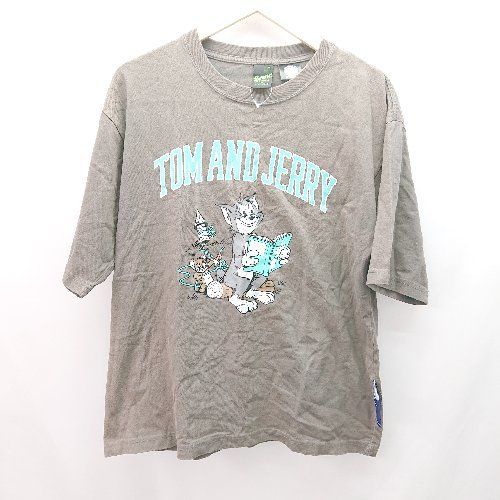 ◇ Sqnc カジュアル トムとジェリー 着回し 夏 半袖 Tシャツ サイズM チャコールグレー メンズ E 【中古】 ◇ Sqnc カジュアル トムとジェリー 着回し 夏 半袖 Tシャツ サイズM チャコールグレー メンズ E 【中古】