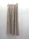 ◇ ⊇Φ tocco closet トッコ クローゼット レオパード柄 ロング Aライン スカート 表記なし ベージュ系 レディース E 【中古】