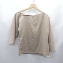 ◇ ⊂Φ kicuri キクリ アシンメトリーデザイン 七分袖 カットソー サイズフリー ベージュ レディース E 【中古】(4)