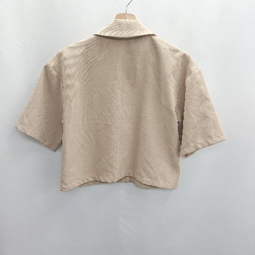 ◇ ⊂ FUN ファン 半袖 ジャケット ストレートパンツ セットアップ サイズフリー ベージュ レディース E 【中古】