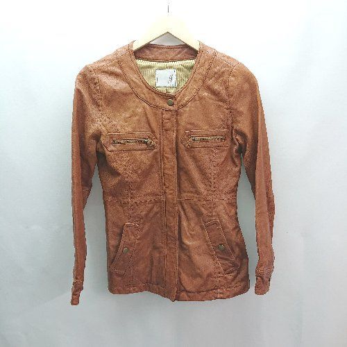 ◇ J.TOPKAPI ジェイトプカピ 羊革 ワイルド 胸ポケット 長袖 ライダースジャケット サイズ表記なし ブラウン メンズ E 【中古】