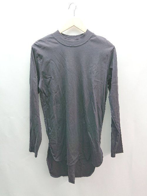 ◇ 日本アパレル・ファッション商業協会 無地 シンプル ゆったり 長袖 Tシャツ サイズF ブラック レディ..