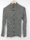 ◇ A.S.M オシャレ スタンドカラー ウール混 長袖 ニット カーディガン ホワイト グレー系 ブラック メンズ P 【中古】