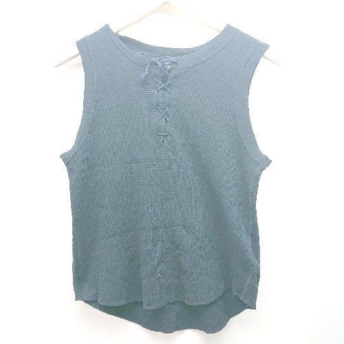 ◇ FRAMeWORK フレームワーク カジュアル レースアップ メンズライク タンクトップ サイズ表記なし ネイビー レディース E 【中古】