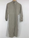 ◇ B.C STOCK オシャレ 大人女子 切替 長袖 コート サイズF グレージュ ライトグレー系 レディース メンズ P 【中古】
