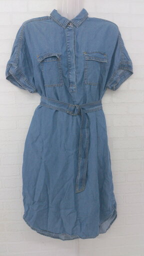 ◇ ◎ field/dream テンセル100% ラグランスリーブ 長袖 膝丈 ワンピース サイズM ブルー系 レディース E 【中古】 ◇ ◎ field/dream テンセル100% ラグランスリーブ 長袖 膝丈 ワンピース サイズM ブルー系 レディース E 【中古】