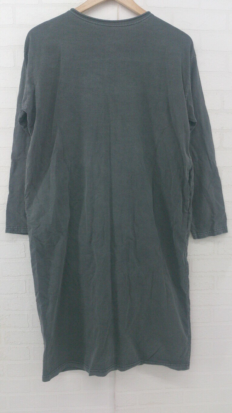 ◇ antiqua toy アンティカ トイ コットン100% キッズ 子供服 長袖 膝丈 ワンピース サイズ6 ダークグレー系 レディース E 【中古】