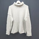 ◇ SELECT MOCA ハイネック モコモコ 暖かい ビッグシルエット 長袖 セーター サイズFree ライトグレー レディース E 【中古】