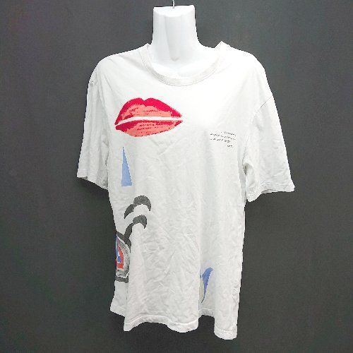 ◇ ZARA ザラ クルーネック オーバーサイズ 半袖 Tシャツ サイズL ホワイト レディース メンズ E 【中古】