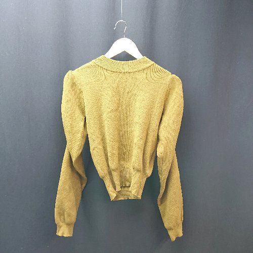 ◇ evris エヴリス 無地 綺麗め 大人 長袖 ニット サイズF グリーン系 レディース E 【中古】