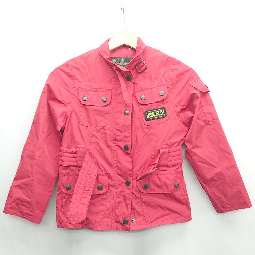 ◇ ⊂ ◎ Barbour バブアー キッズ 長袖 ジャケット サイズS 6/7 レッド 男の子 E 【中古】