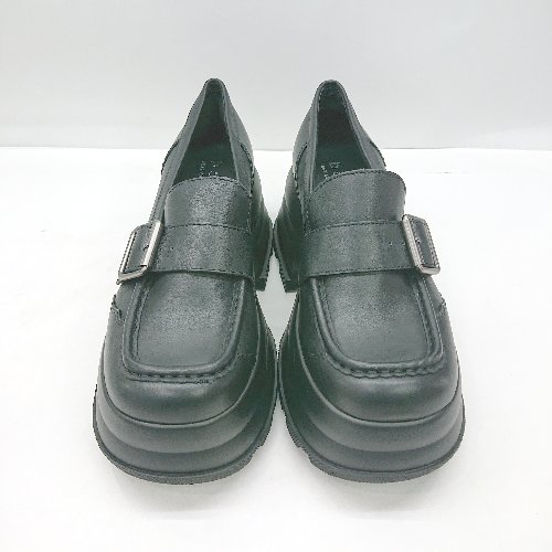 ◇ Θ CHARLES & KEITH チャールズ＆キース 厚底 ローファー サイズ24.5 ブラック レディース E 【中古】