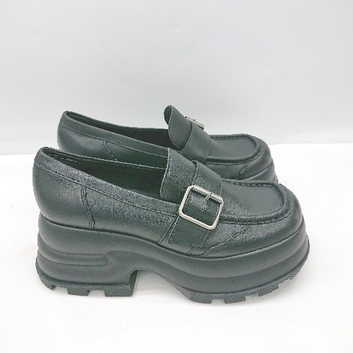 ◇ Θ CHARLES & KEITH チャールズ＆キース 厚底 ローファー サイズ24.5 ブラック レディース E 【中古】