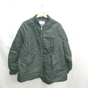 ◇ ⊇ ◎●未使用● OMNES 長袖 MA-1 サイズF ブラック レディース E 【中古】