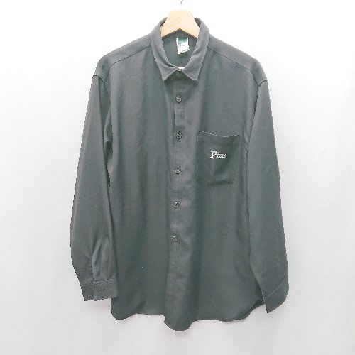 ◇ ⊇ BASE 刺繍 長袖 シャツ サイズ03 ブラック メンズ E 【中古】