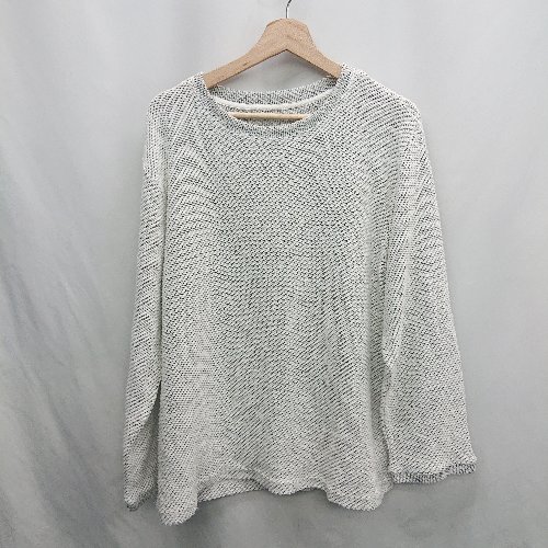 ◇ ⊇ tree café ツリーカフェ 薄手 長袖 ニット サイズLXL ホワイト ブラック レディース E 【中古】 ◇ ⊇ tree café ツリーカフェ 薄手 長袖 ニット サイズLXL ホワイト ブラック レディース E 【中古】